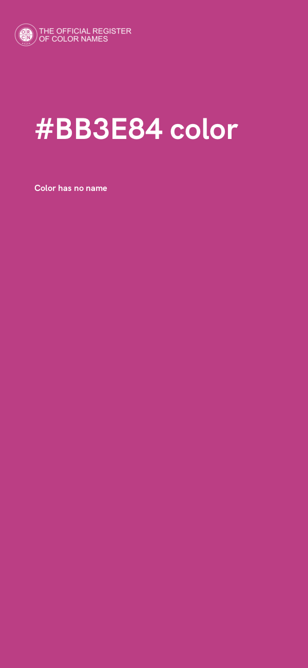 #BB3E84 color image