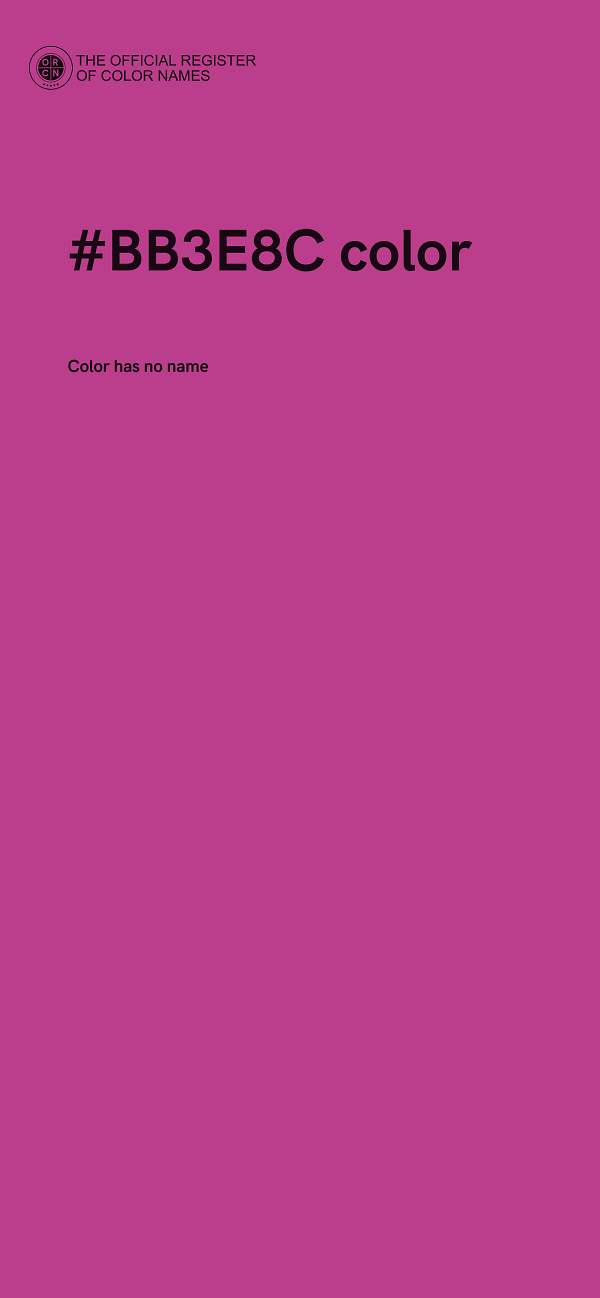#BB3E8C color image