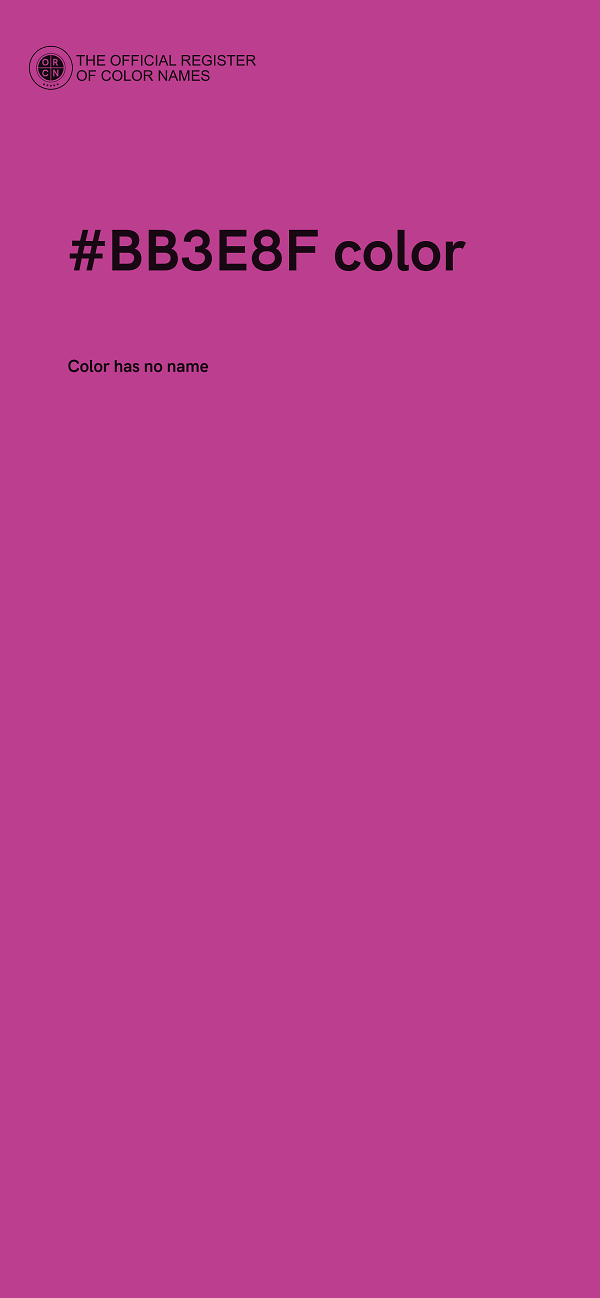 #BB3E8F color image