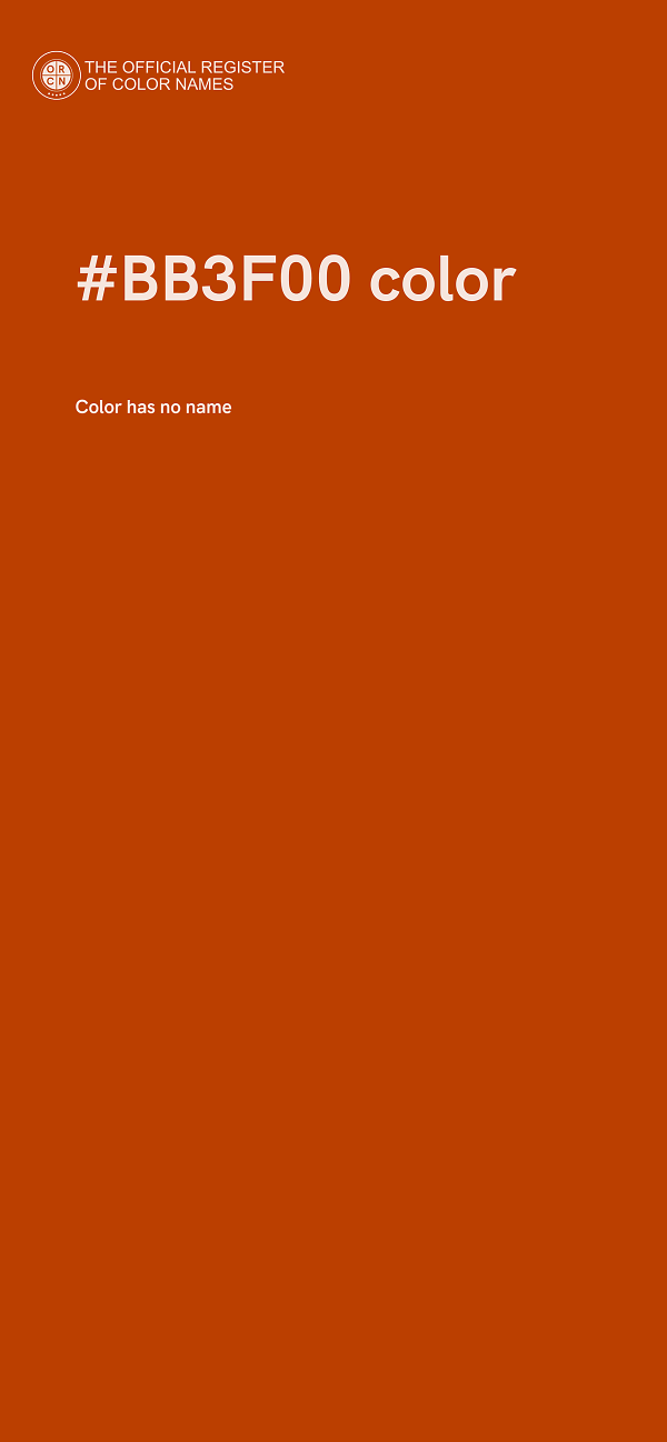 #BB3F00 color image