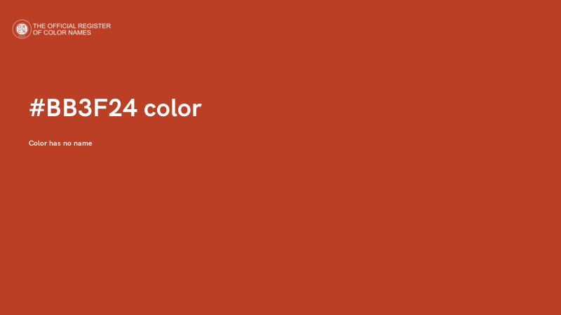 #BB3F24 color image