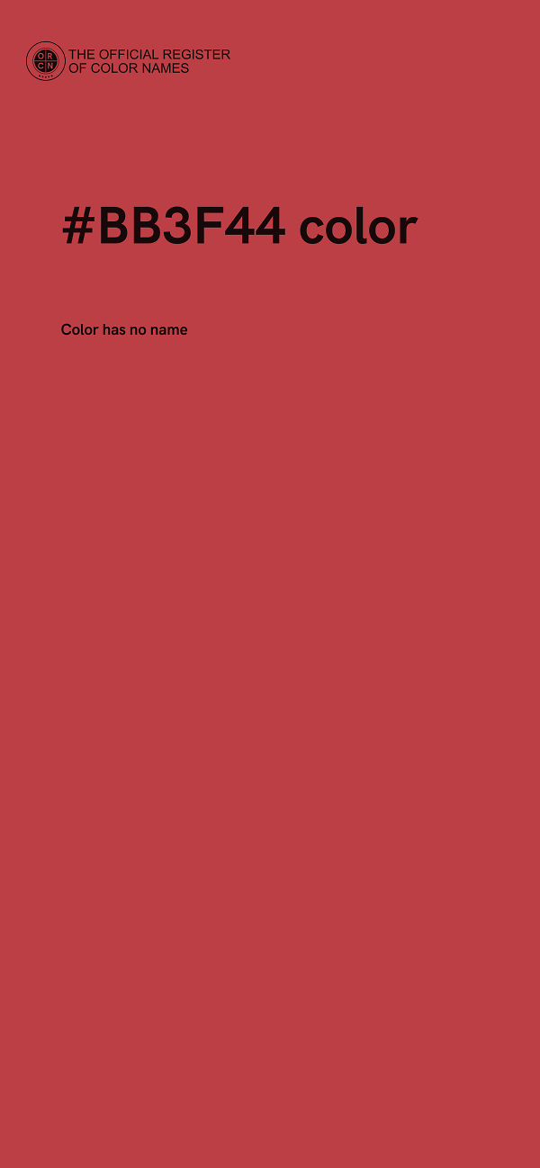 #BB3F44 color image