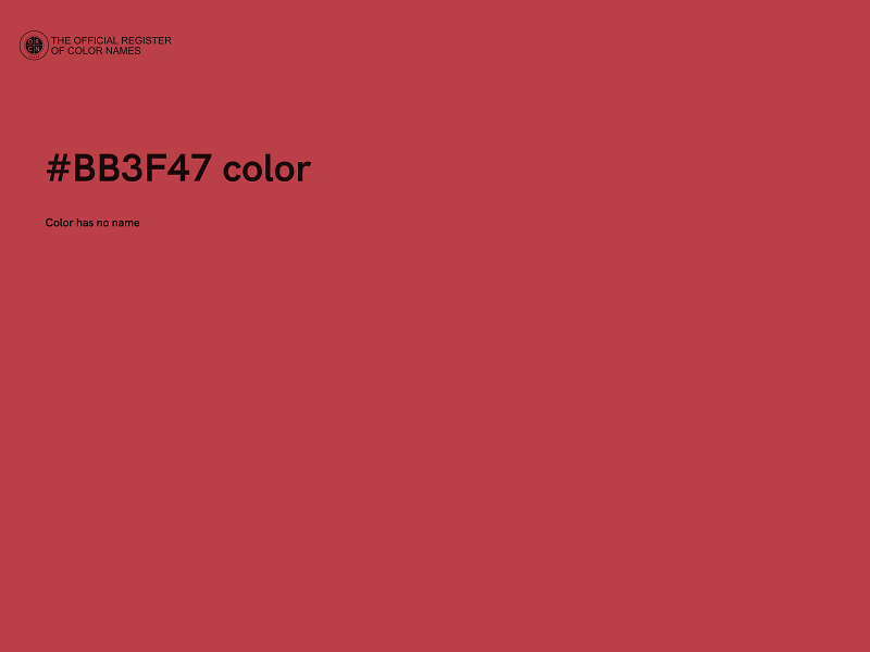 #BB3F47 color image