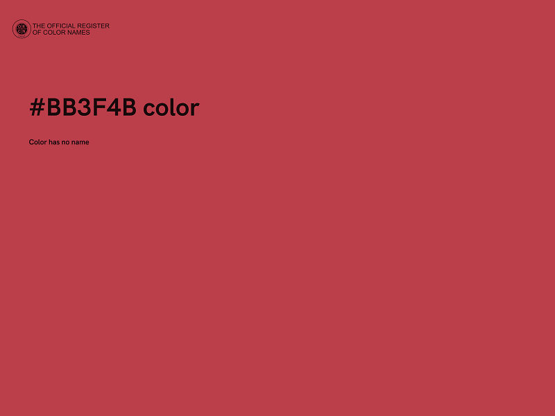 #BB3F4B color image