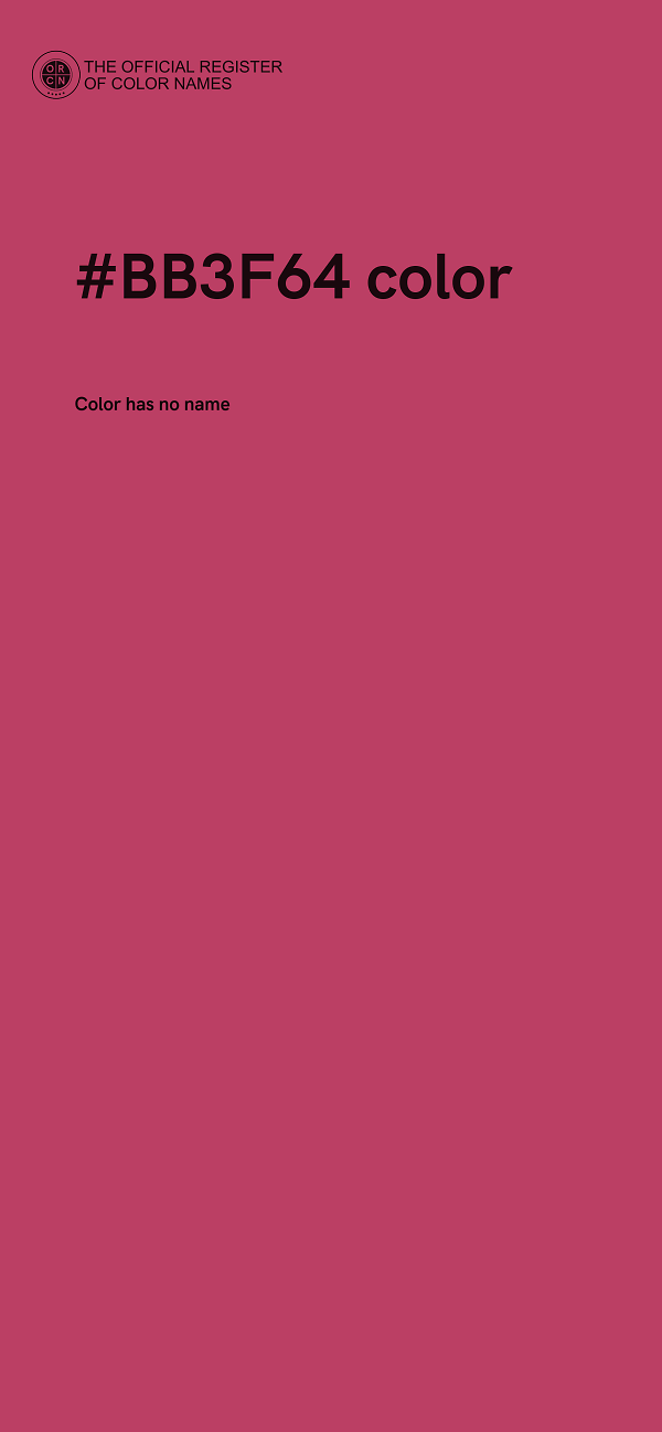 #BB3F64 color image