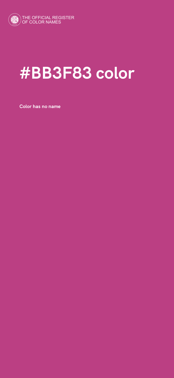 #BB3F83 color image