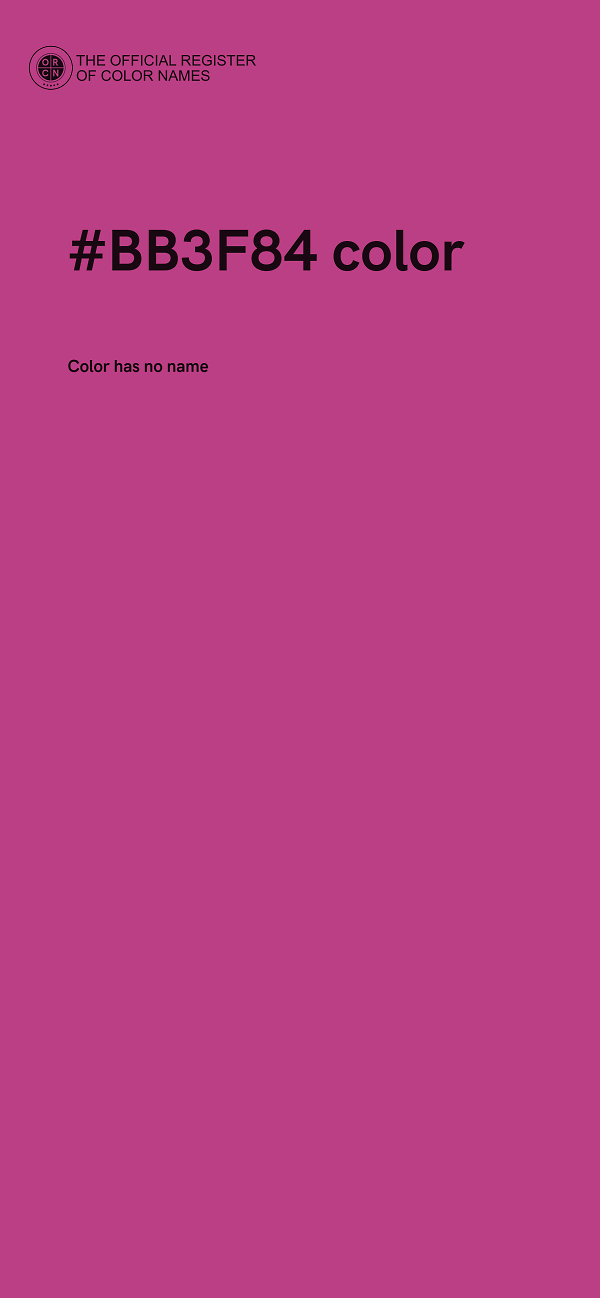#BB3F84 color image