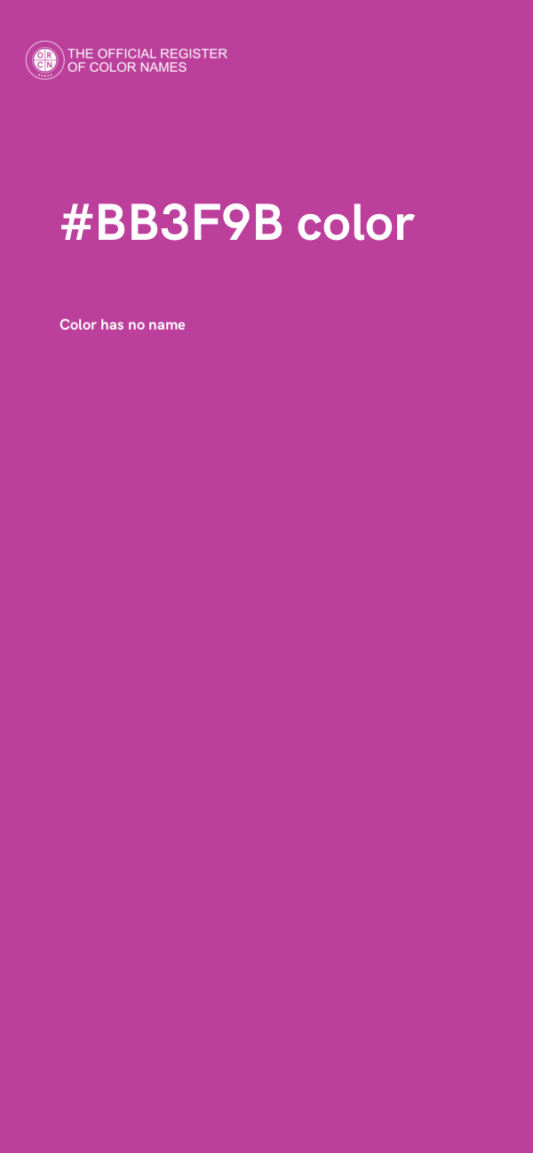 #BB3F9B color image