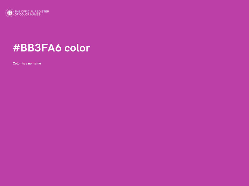 #BB3FA6 color image