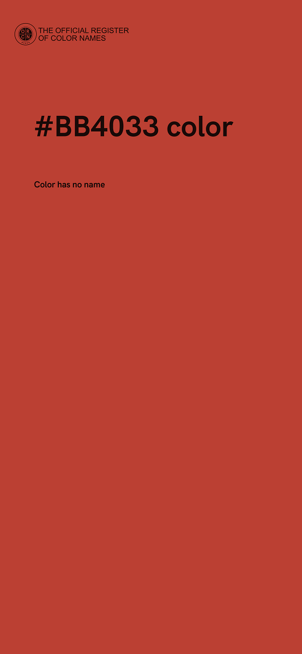 #BB4033 color image