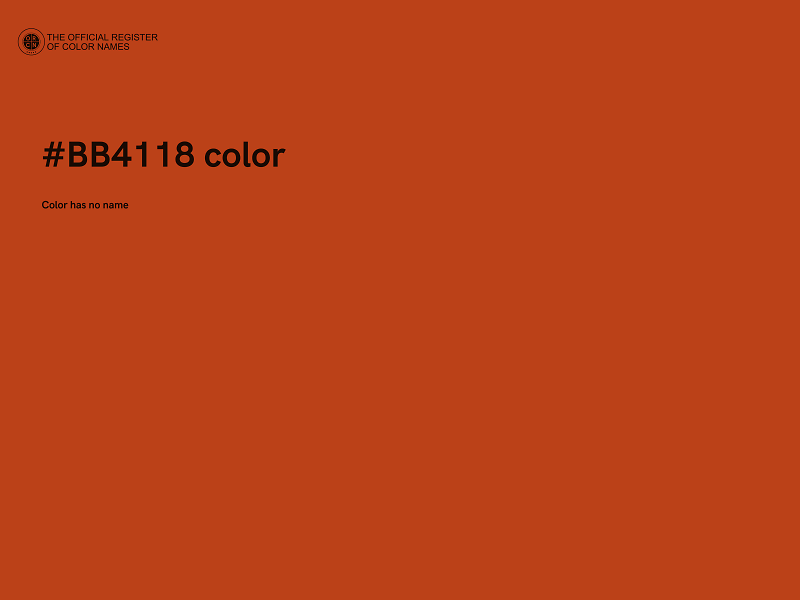 #BB4118 color image