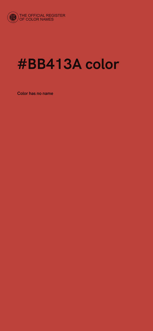 #BB413A color image
