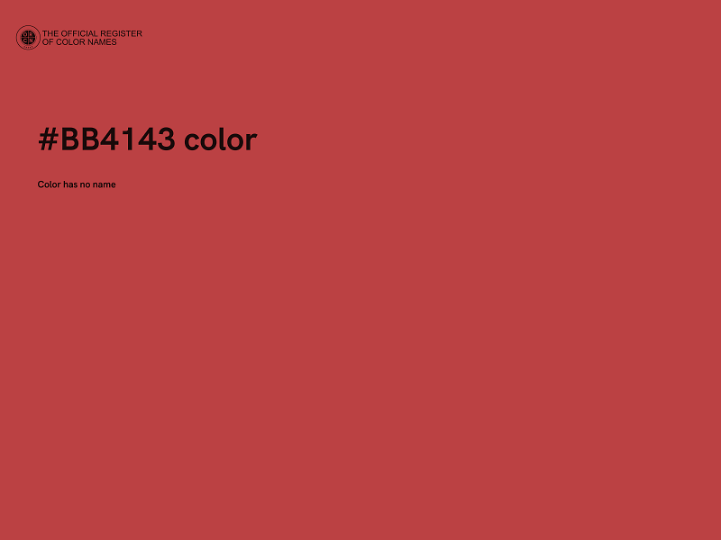#BB4143 color image