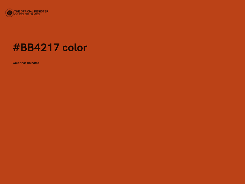 #BB4217 color image