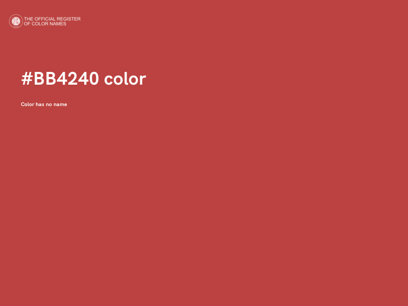 #BB4240 color image