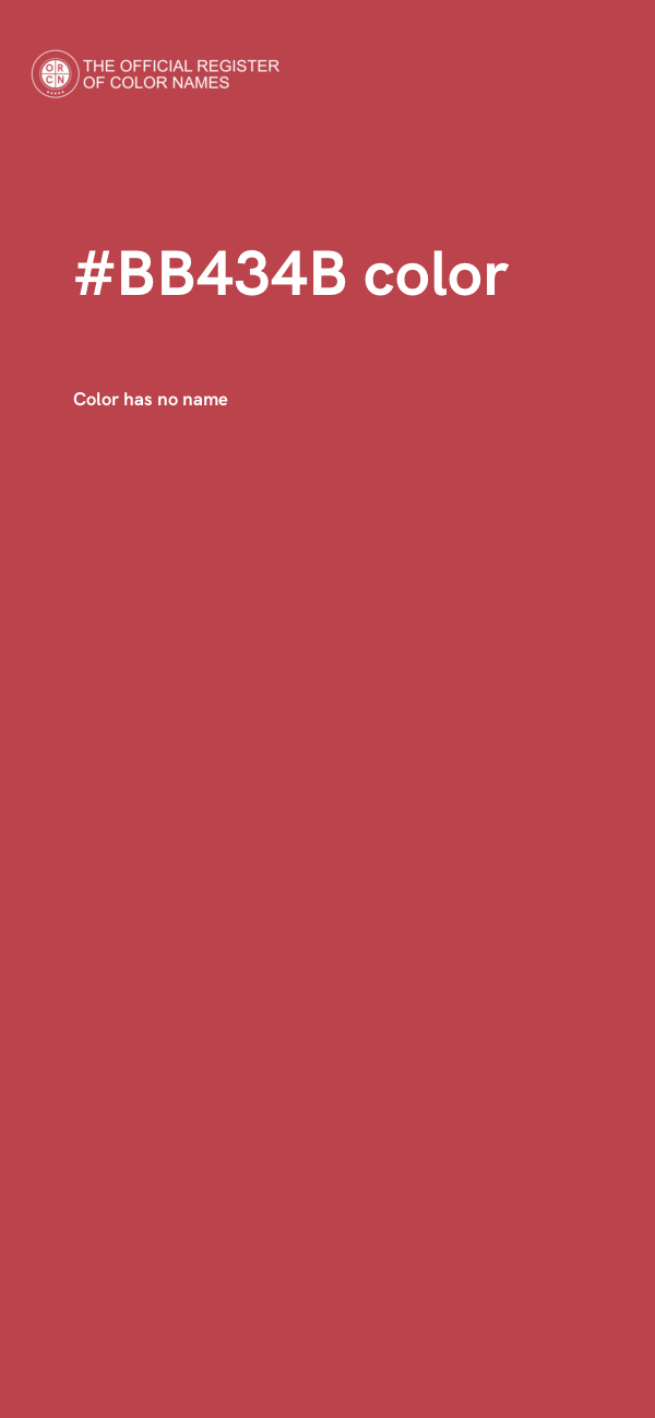 #BB434B color image
