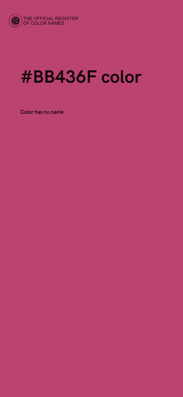#BB436F color image