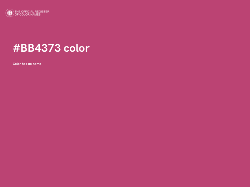 #BB4373 color image