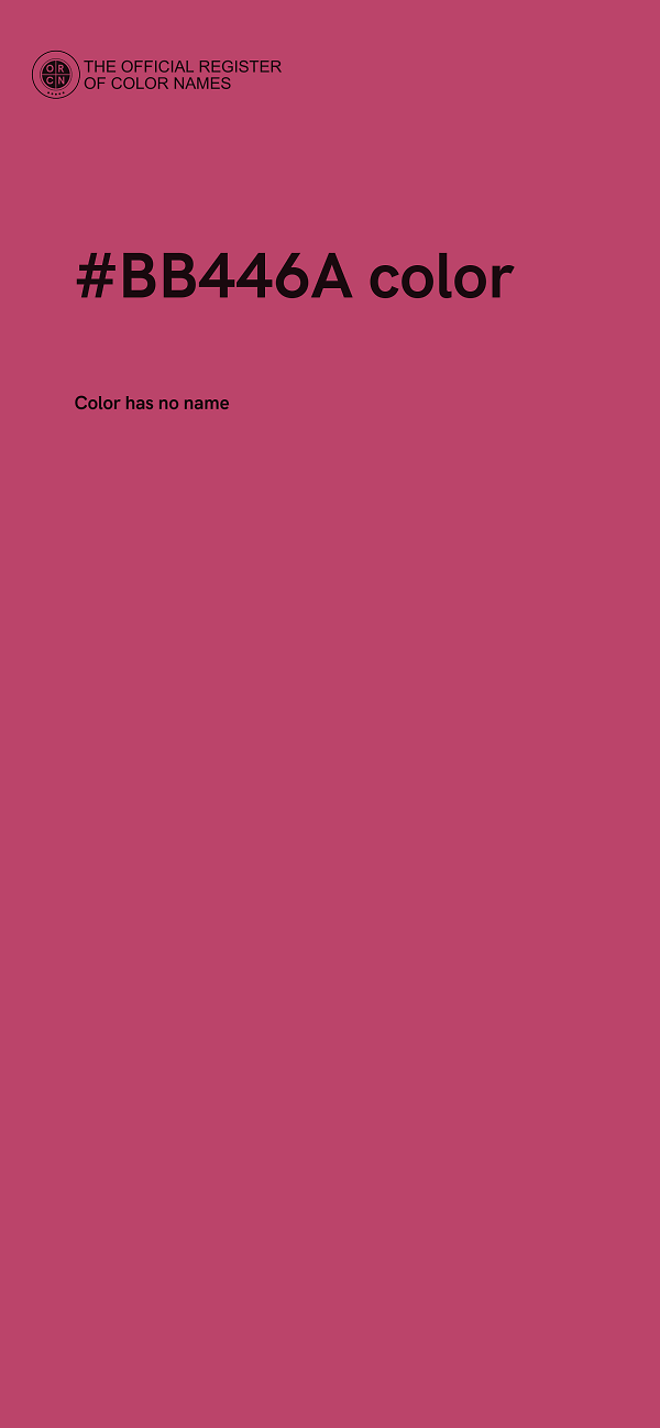 #BB446A color image