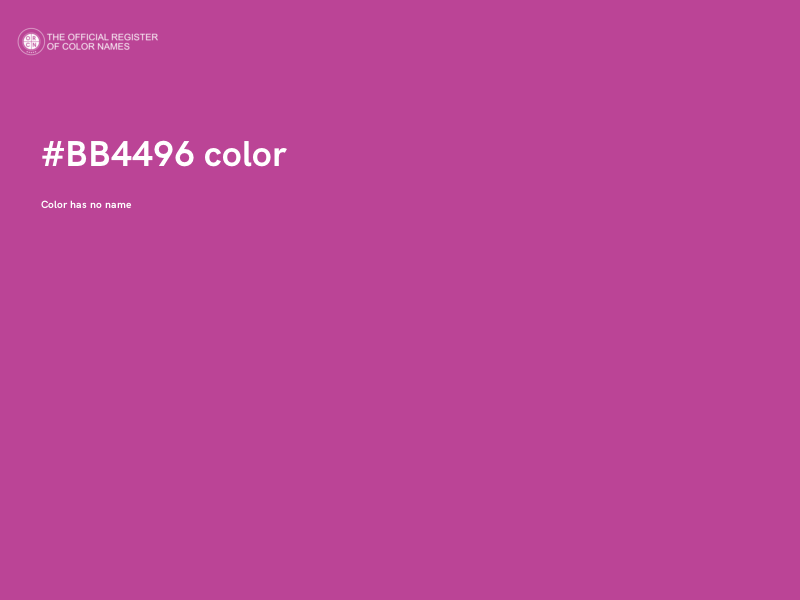 #BB4496 color image