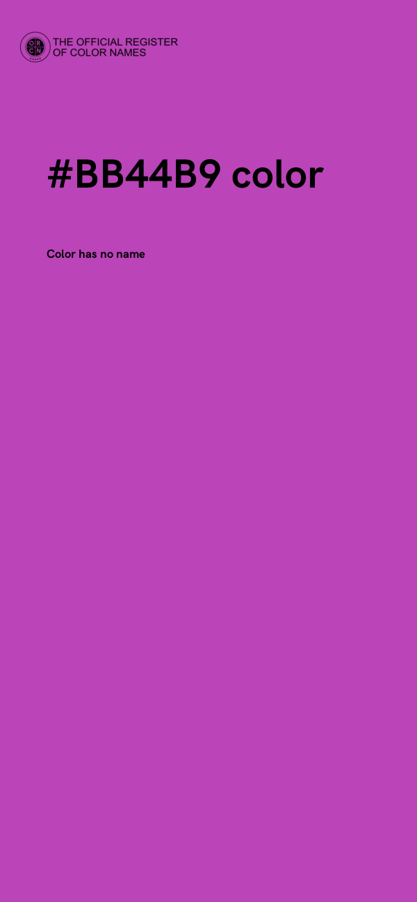 #BB44B9 color image