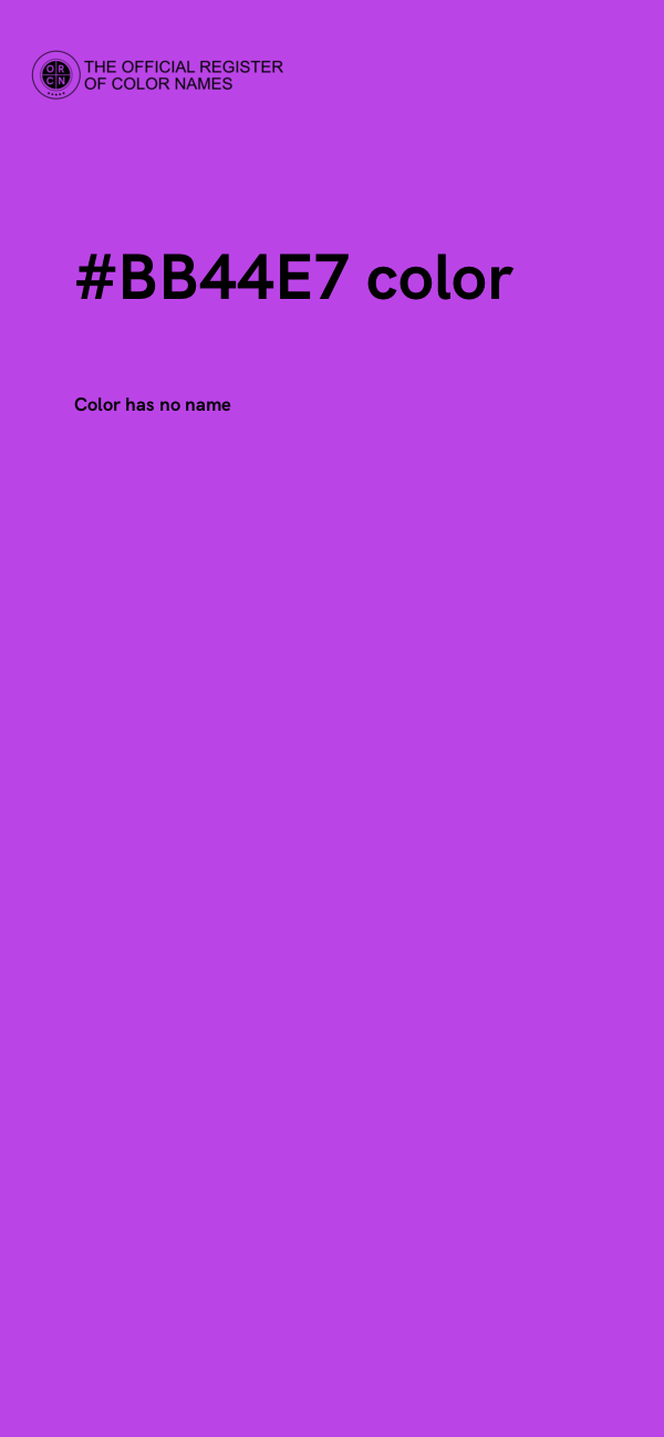 #BB44E7 color image