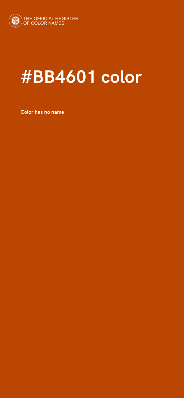 #BB4601 color image