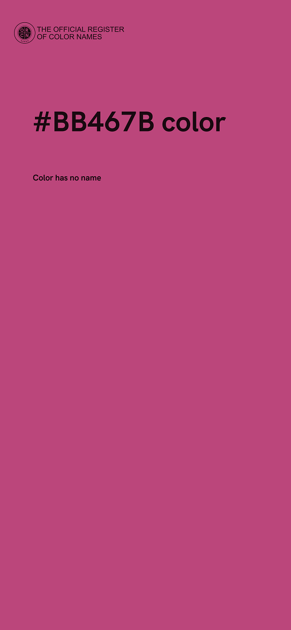 #BB467B color image