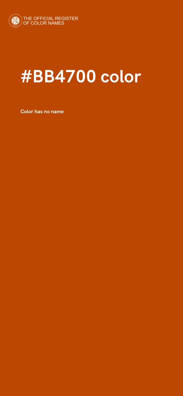 #BB4700 color image