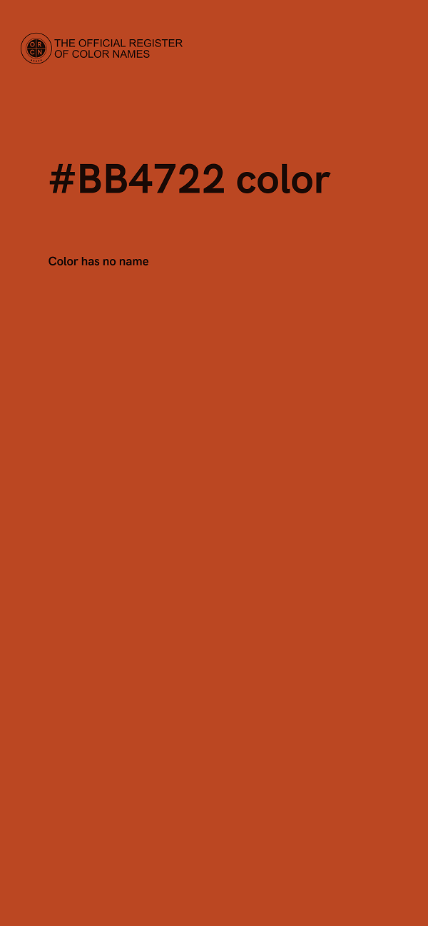 #BB4722 color image