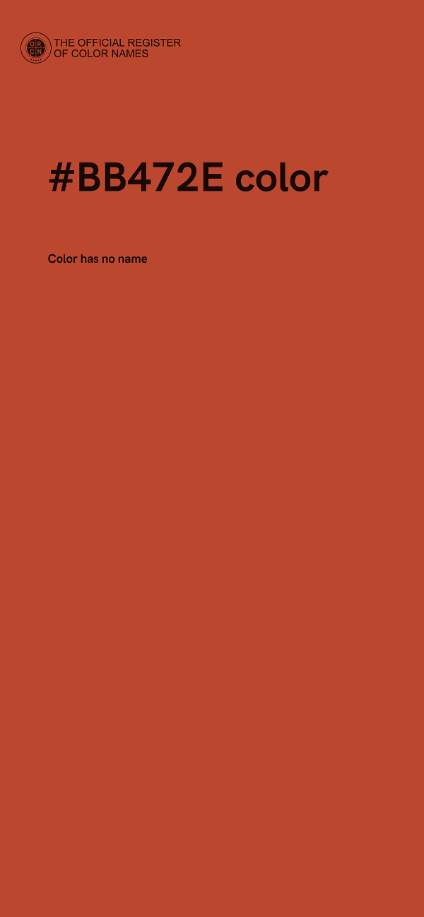#BB472E color image