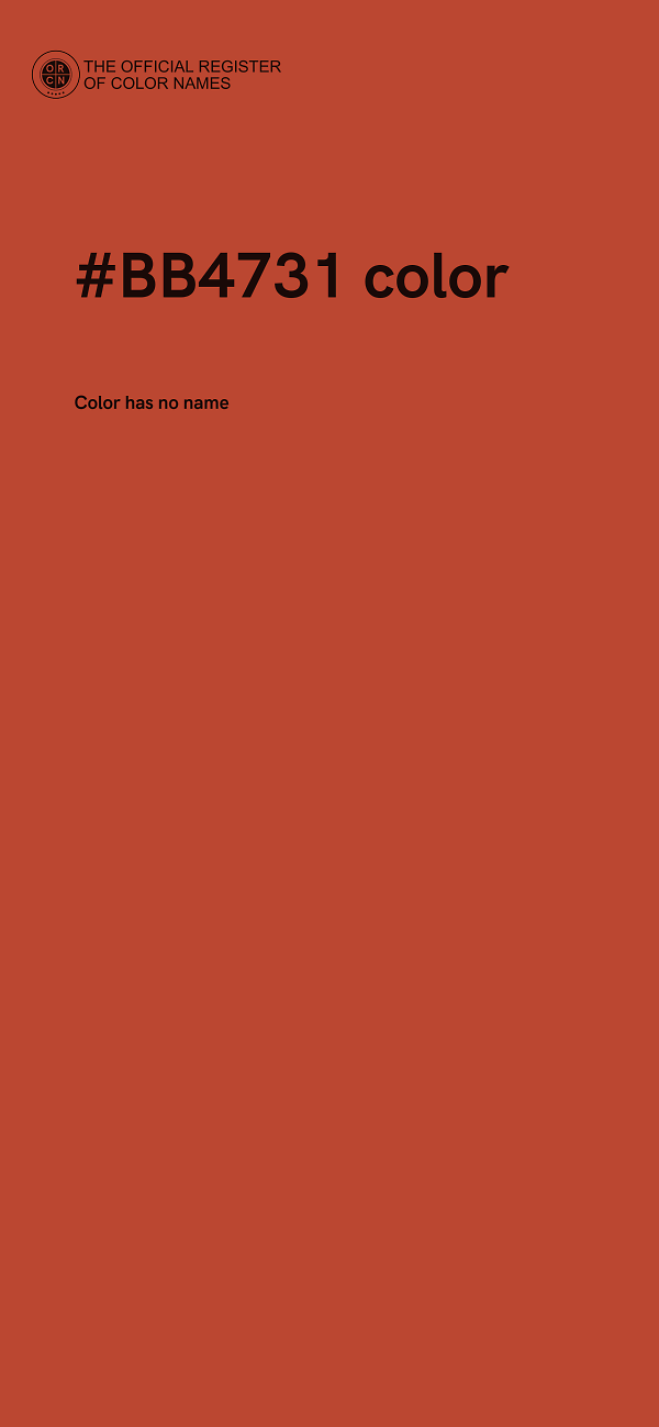 #BB4731 color image