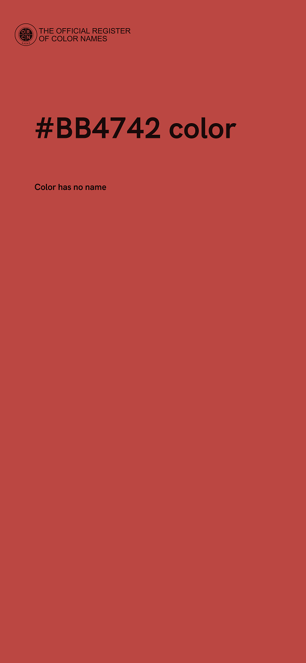 #BB4742 color image