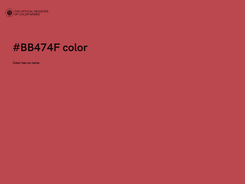 #BB474F color image