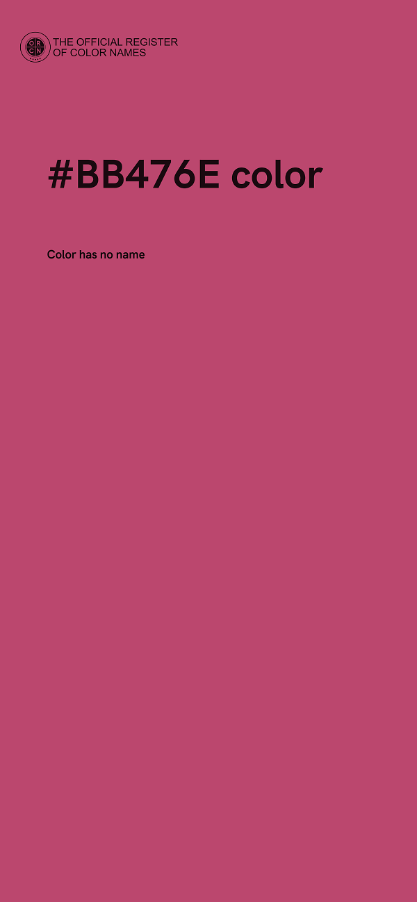 #BB476E color image