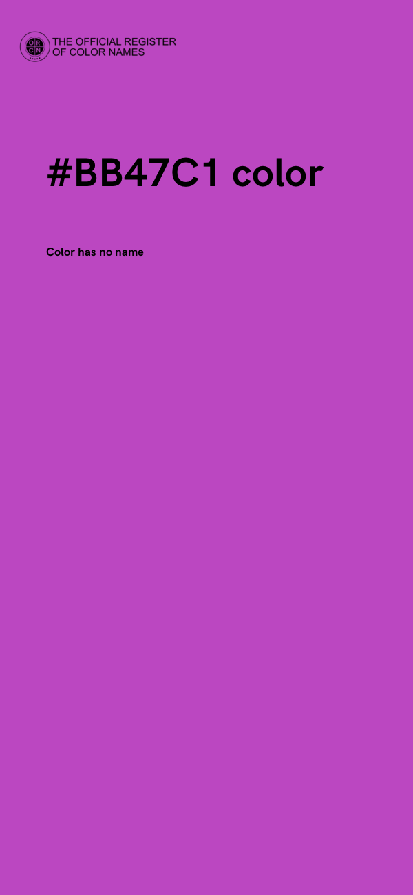 #BB47C1 color image