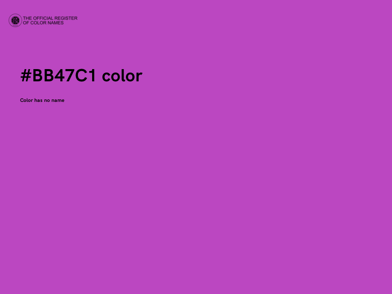 #BB47C1 color image