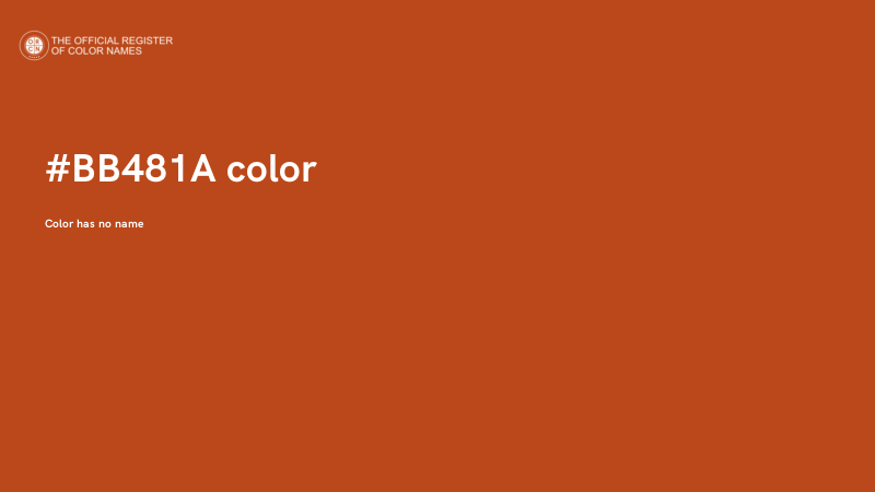 #BB481A color image
