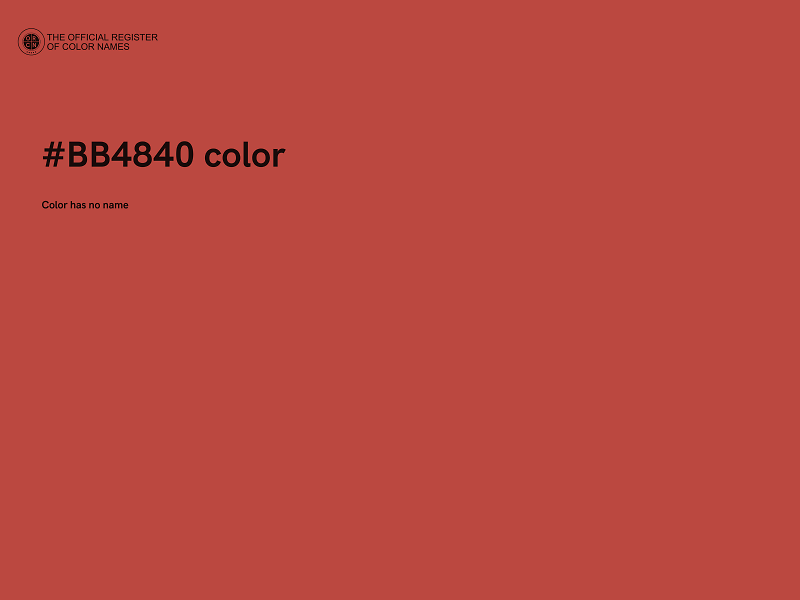 #BB4840 color image