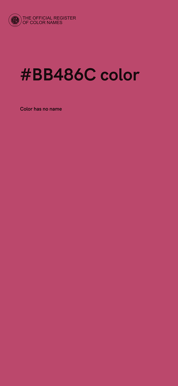 #BB486C color image