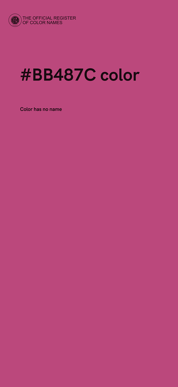 #BB487C color image