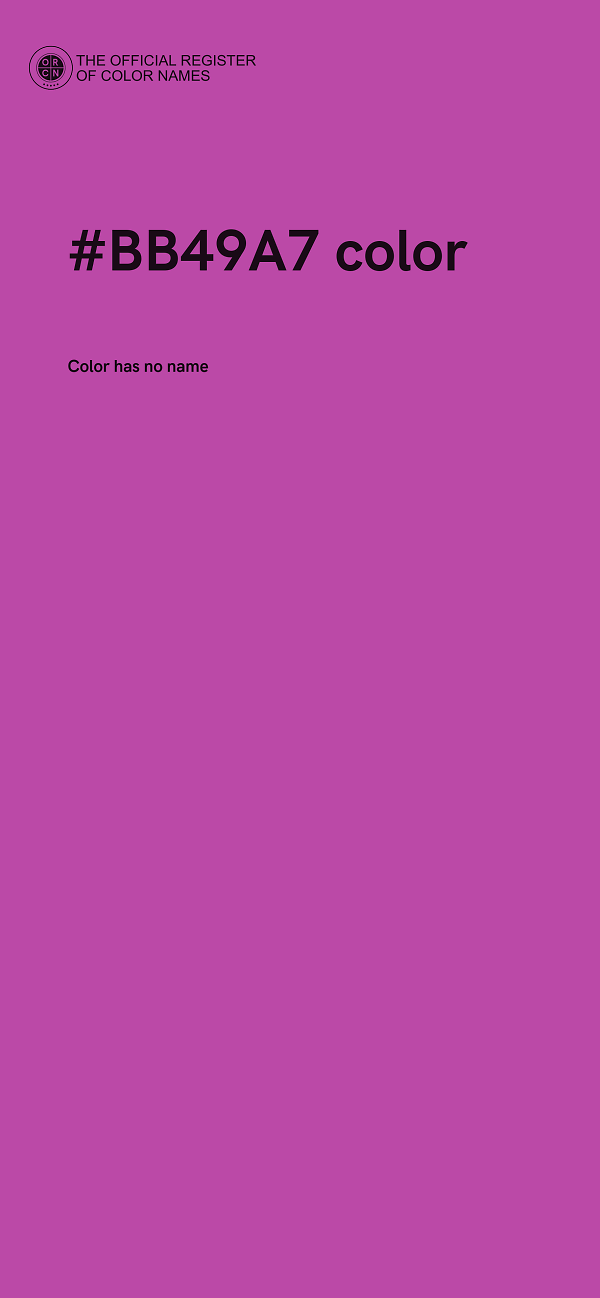 #BB49A7 color image