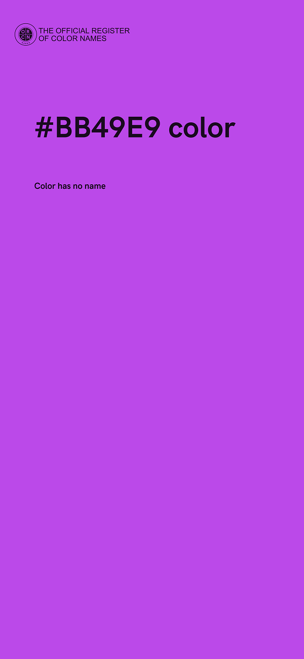 #BB49E9 color image