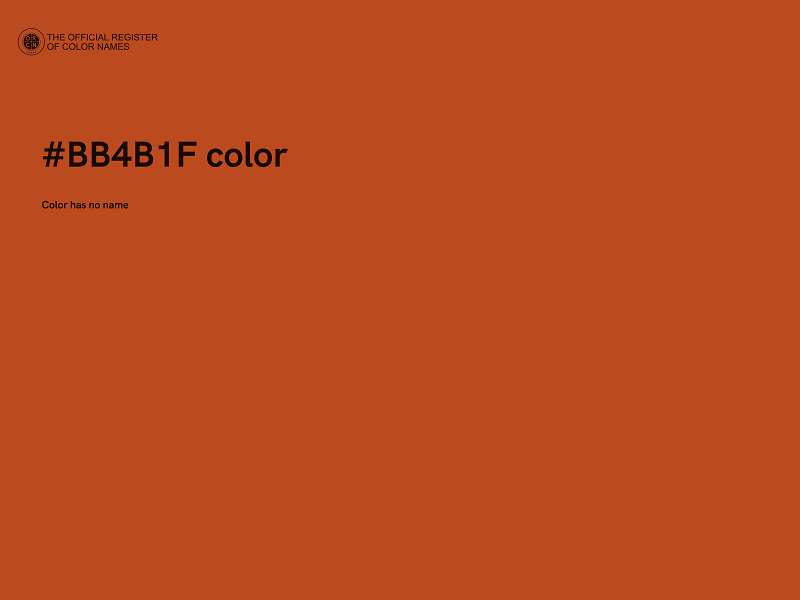 #BB4B1F color image