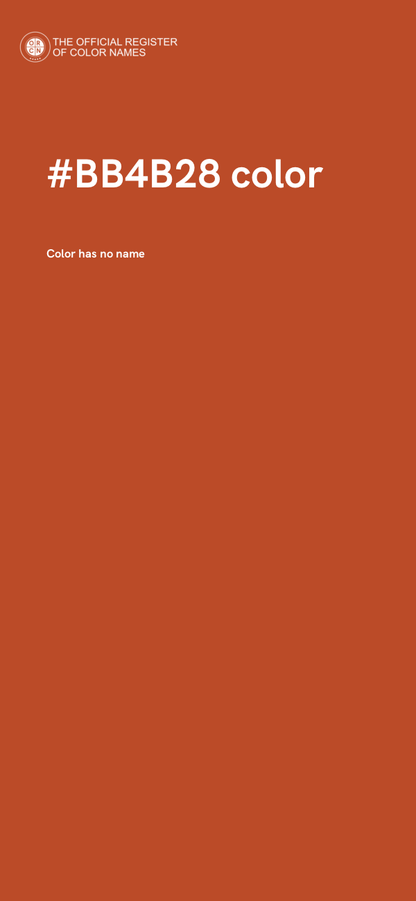 #BB4B28 color image