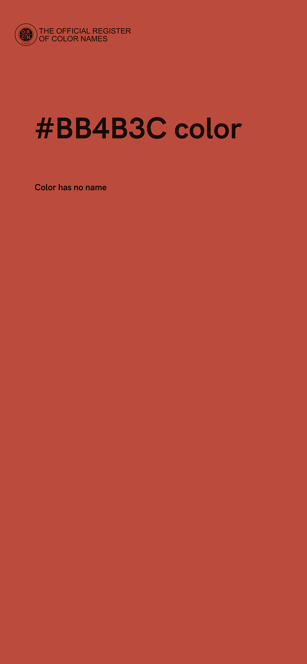 #BB4B3C color image