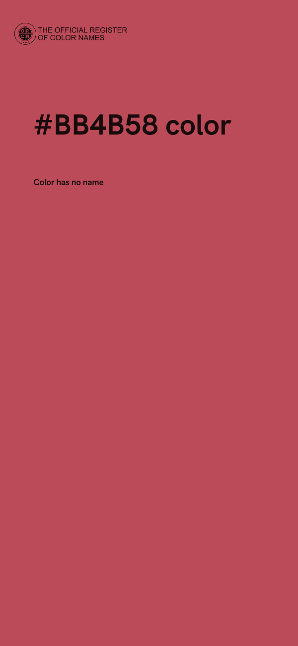 #BB4B58 color image