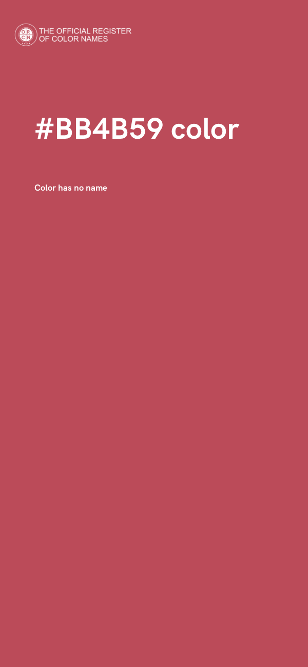 #BB4B59 color image