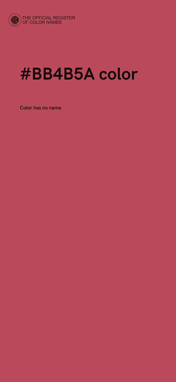 #BB4B5A color image