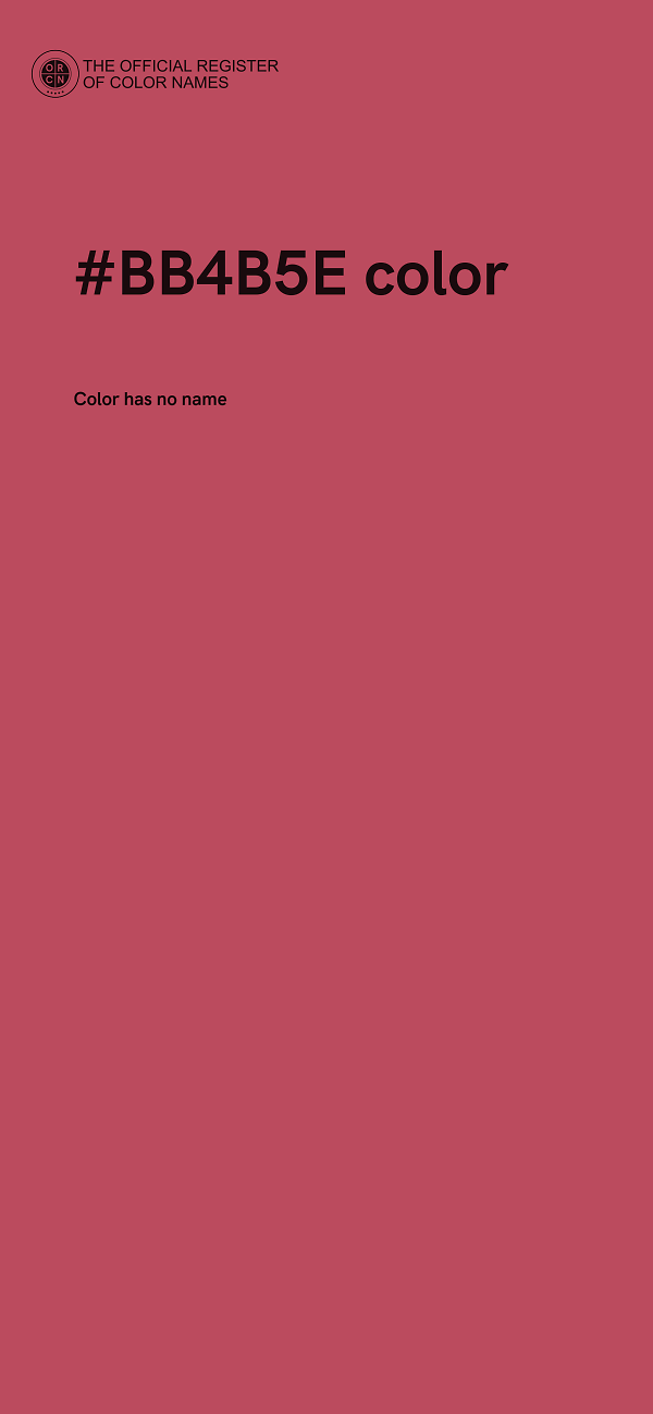 #BB4B5E color image